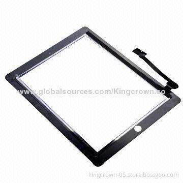 Original touchscreen panel for iPad 3/4 digitizer black/white with adhesive+home button
